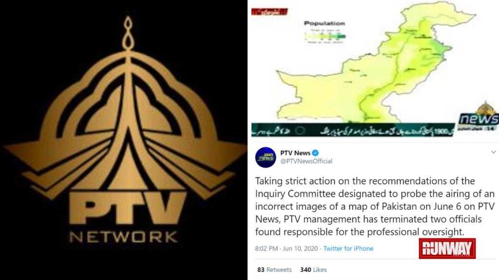 PTV Fire Official False Map Pakistan - Runway Pakistan
