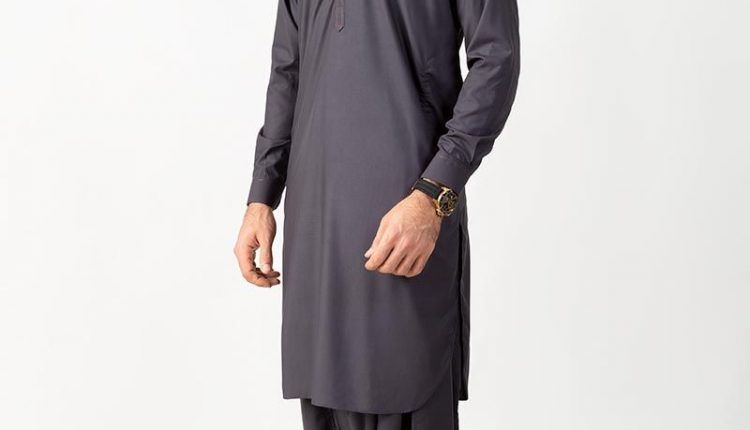 Charcoal Grey Suit by GulAhmed and Ideas – Runway Pakistan