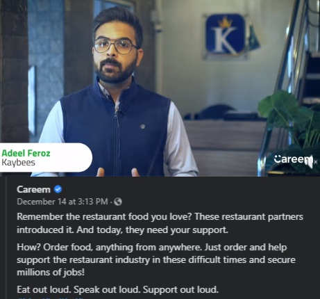 food industry support – careem – runway pakistan